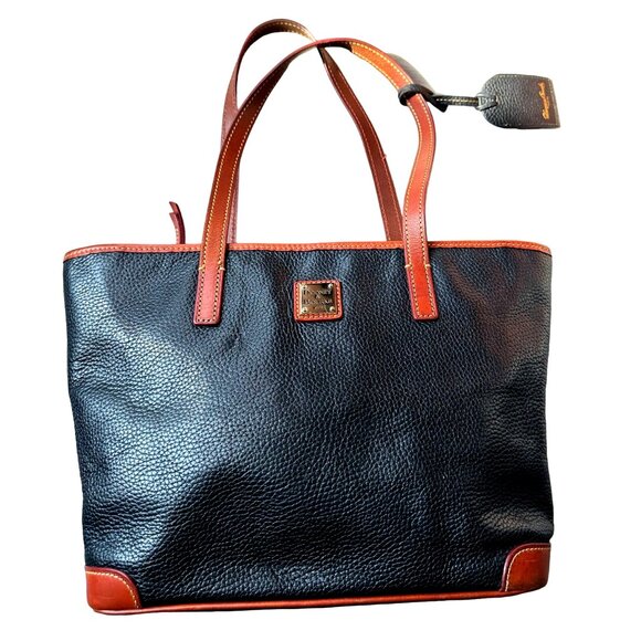 Dooney & Bourke Black and Copper Leather Colored Tote - Picture 6 of 16
